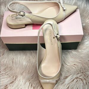 Kate Spade Cream Slingback Heels